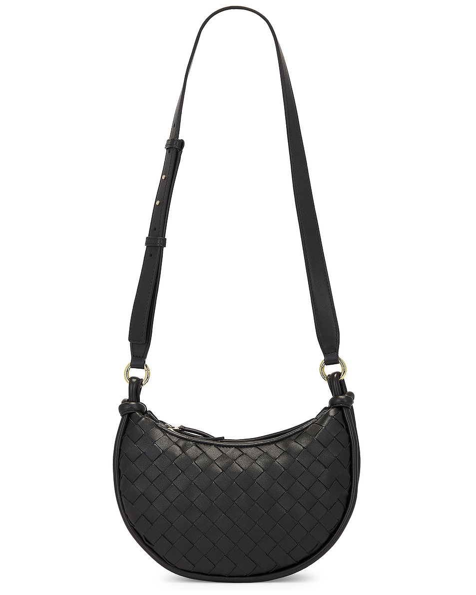 Image 1 of Bottega Veneta Gemelli Multipocket Bag in Black & Muse Brass