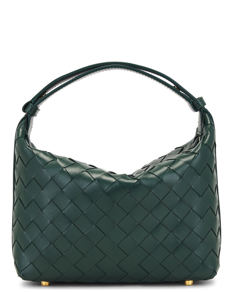 Image 1 of Bottega Veneta Mini Wallace Bag in Emerald Green & Gold