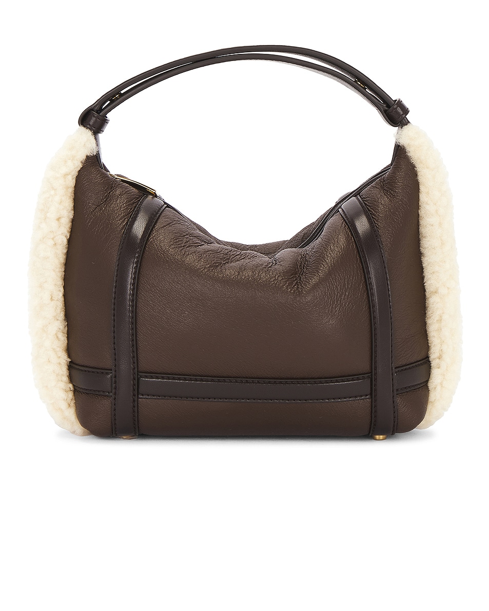 Image 1 of Bottega Veneta Mini Wallace Bag in Light Brown, Teddy, Fondant, & Muse Brass