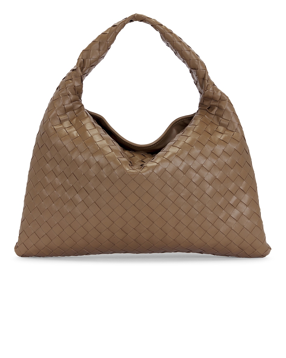 Image 1 of Bottega Veneta Small Hop Bag in Pinecone & Muse Brass