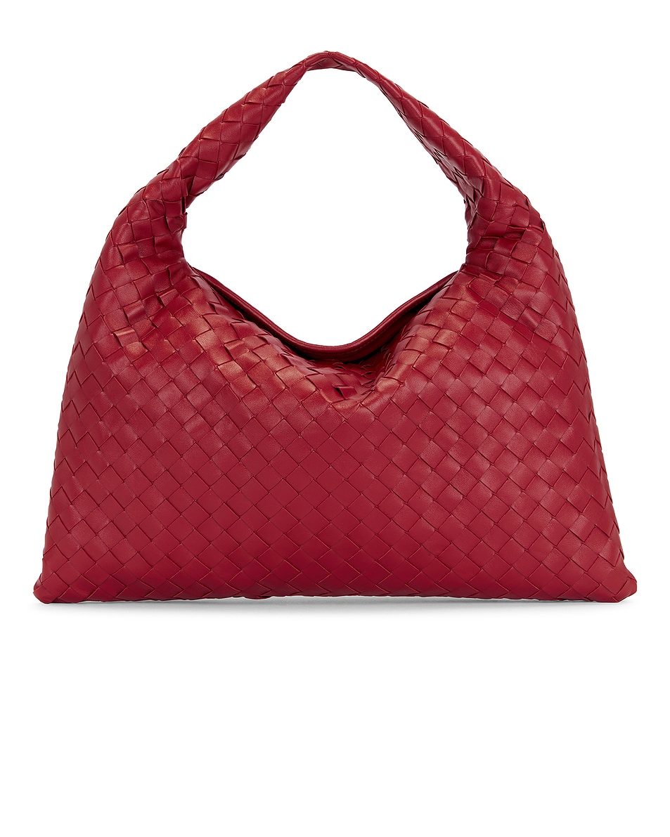 Image 1 of Bottega Veneta Small Hop Bag in Rosewood & Muse Brass