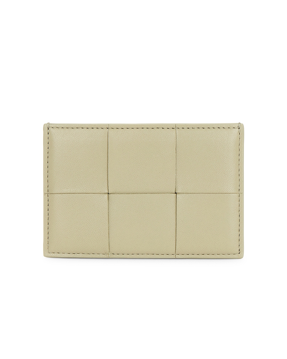 Image 1 of Bottega Veneta Cassette Credit Card Case in Travertine & Gold