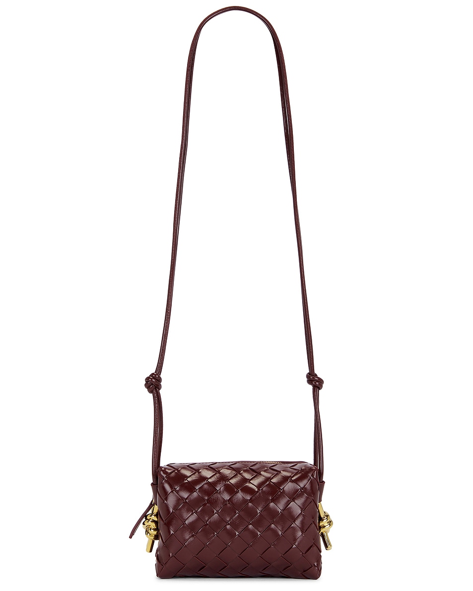 Image 1 of Bottega Veneta Mini Loop Bag in Madder Brown & Muse Brass