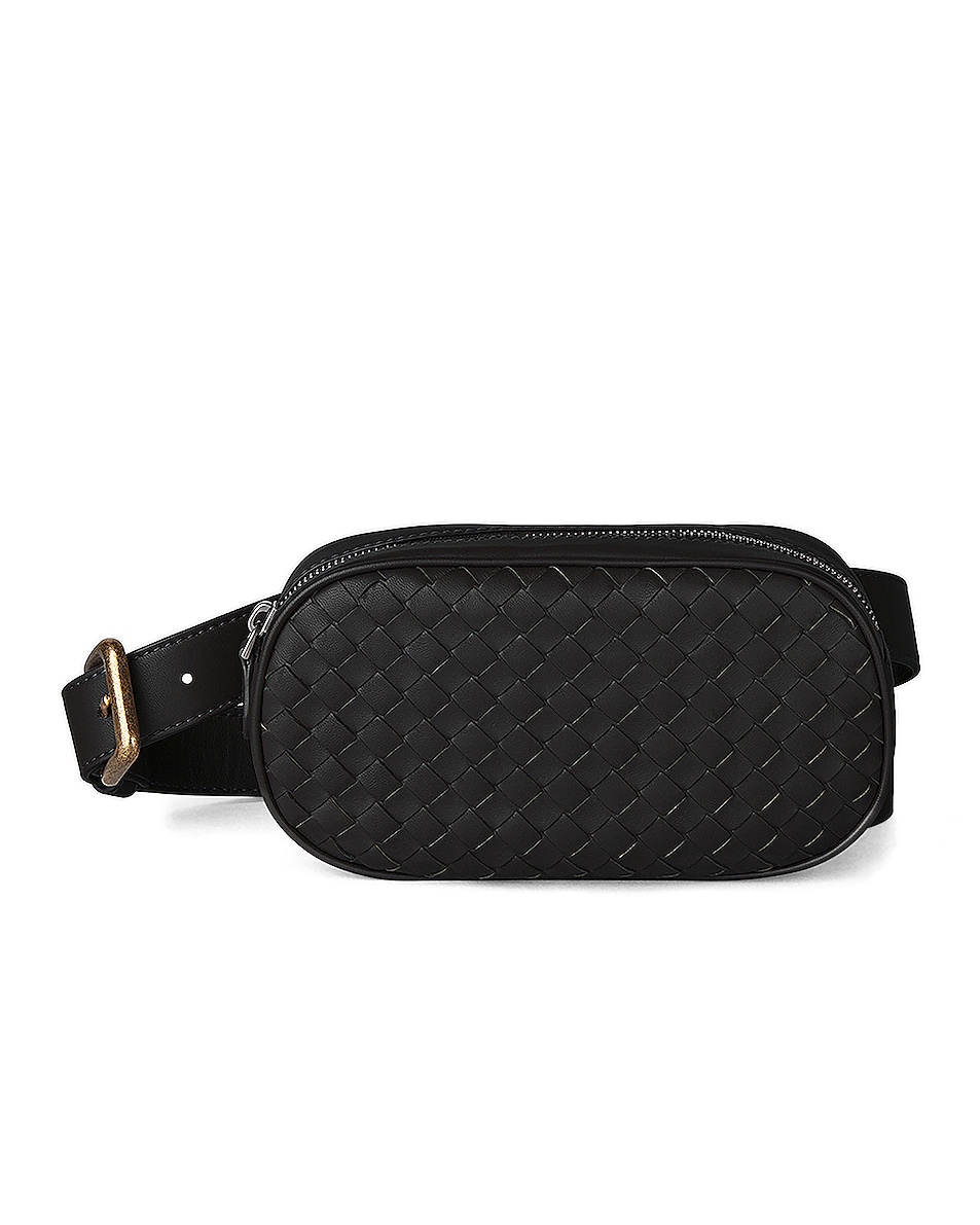 Image 1 of Bottega Veneta Woven Belt Bag in Black