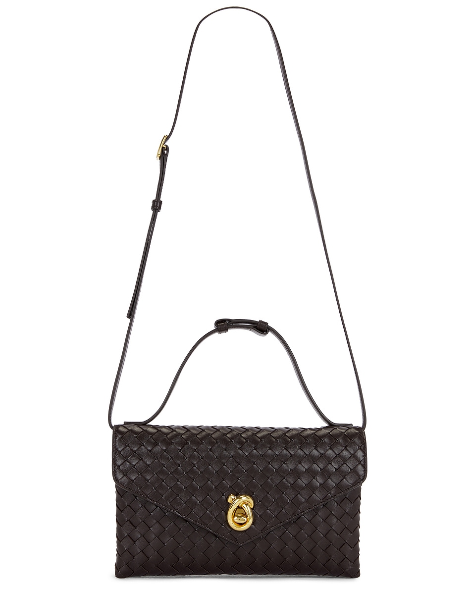 Image 1 of Bottega Veneta Knot Lock Bag in Fondant & Muse Brass