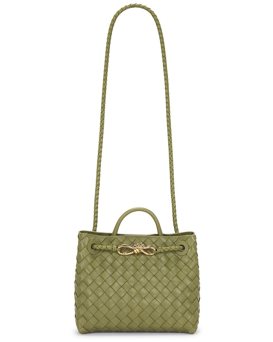 Image 1 of Bottega Veneta Small Andiamo Bag in Matcha & Muse Brass