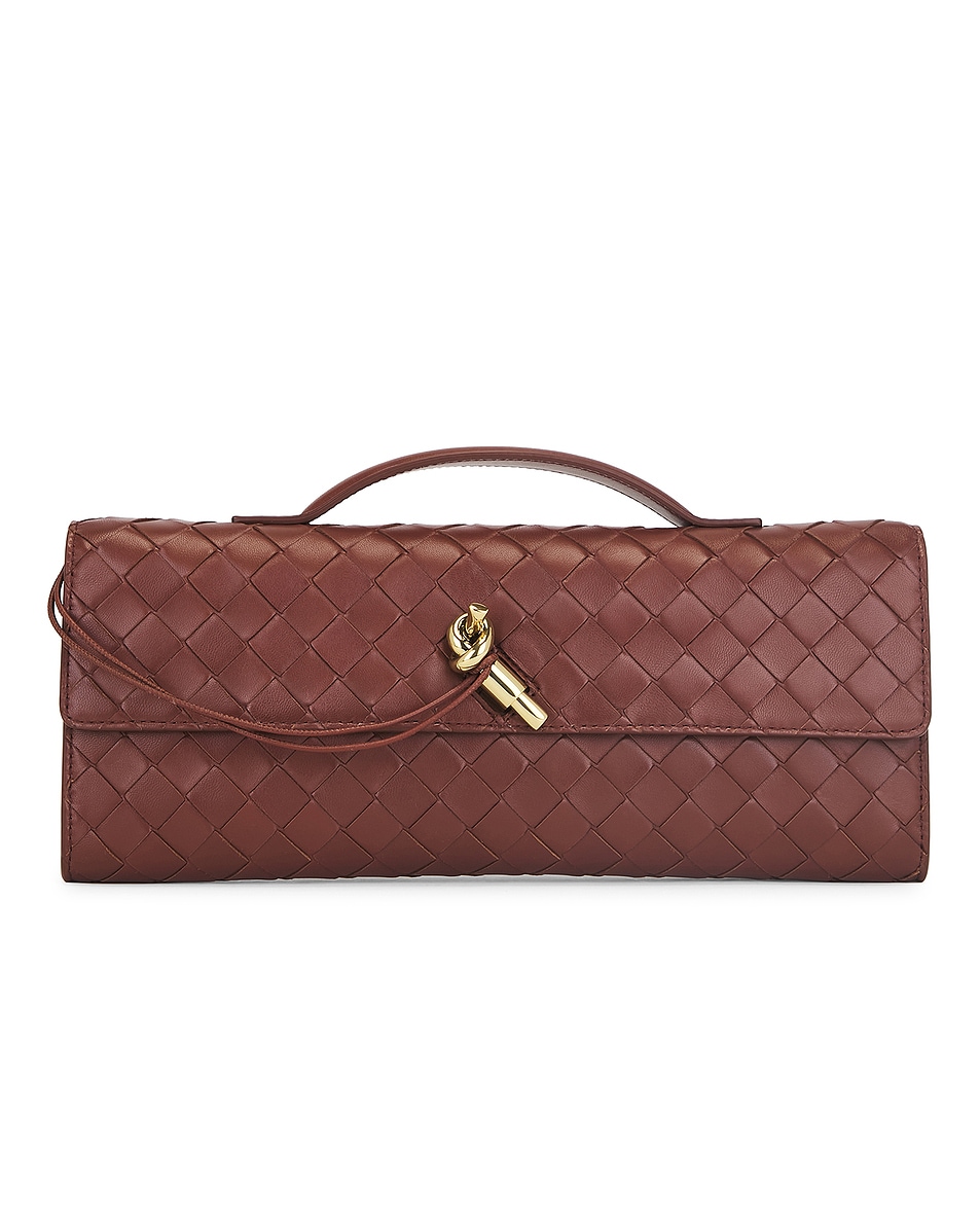 Image 1 of Bottega Veneta Andiamo Clutch in Sapele & Muse Brass