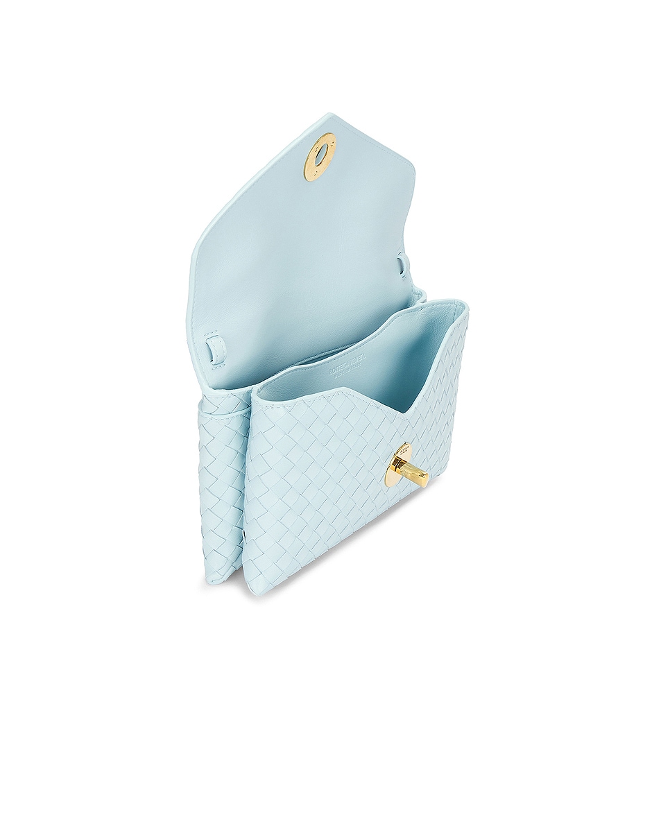 Image 5 of Bottega Veneta Knot Lock Bag in Zenith & Muse Brass