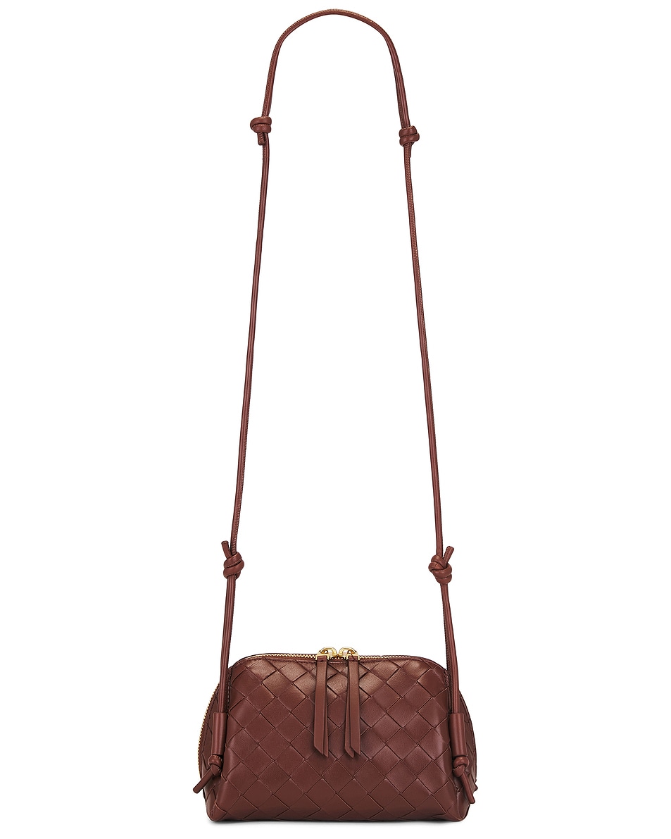 Image 1 of Bottega Veneta Concert Pouch in Sapele & Gold