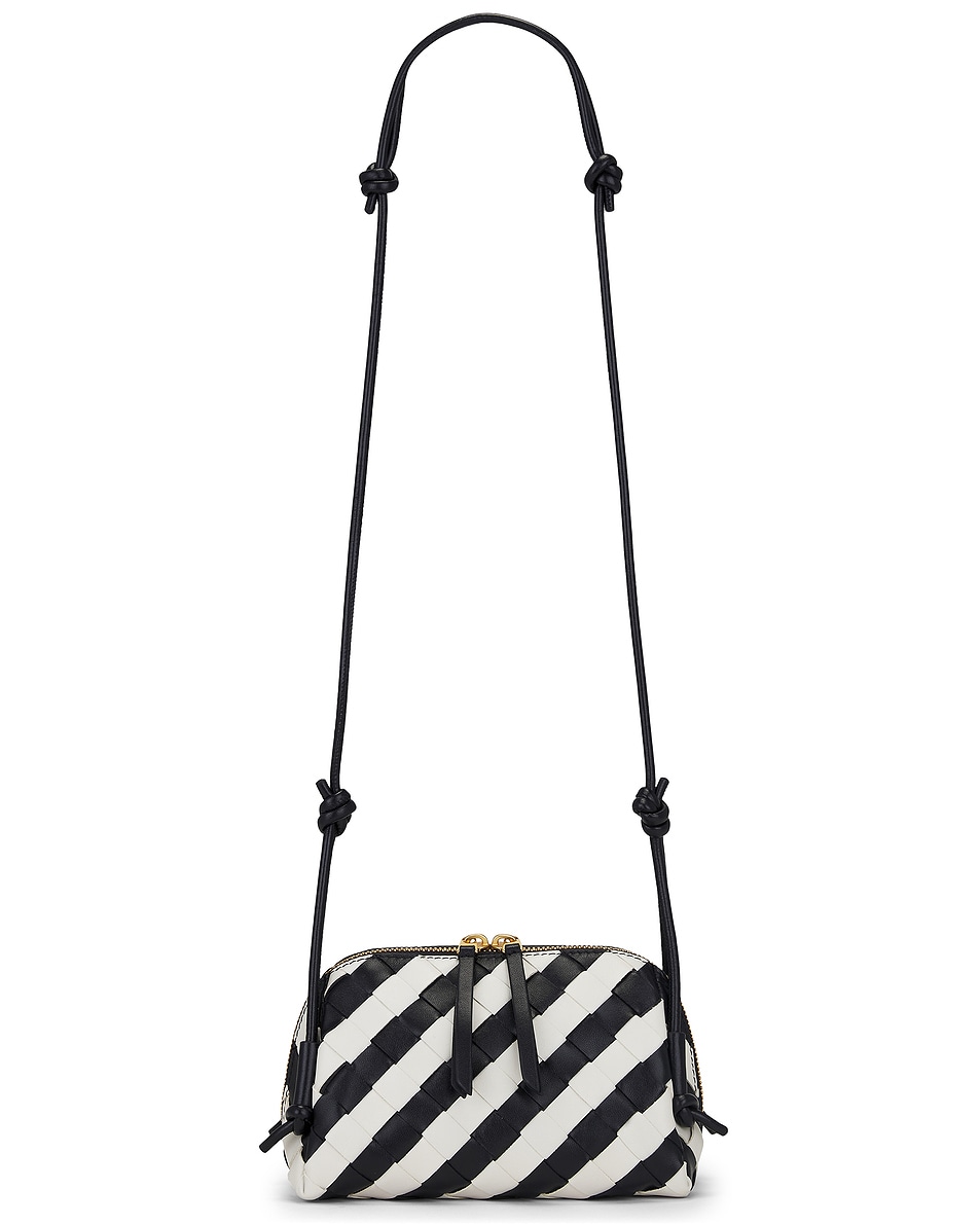 Image 1 of Bottega Veneta Concert Pouch in Space, Chalk, & Gold