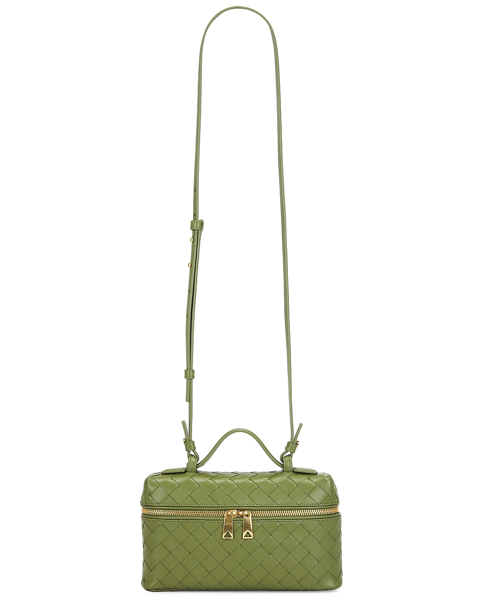 Image 1 of Bottega Veneta Bang Bang Vanity Case in Matcha & Gold