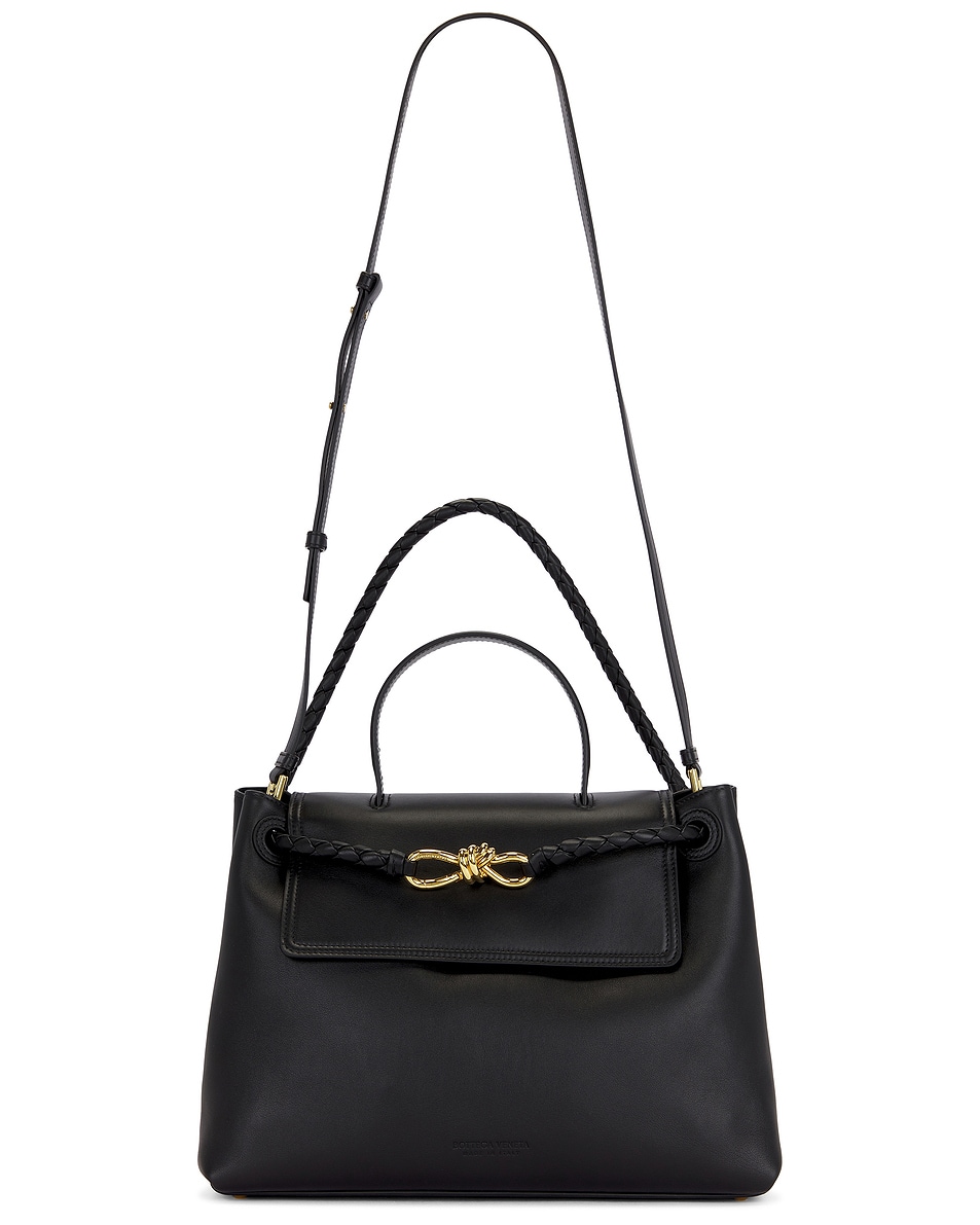 Image 1 of Bottega Veneta Andiamo Bag in Black & Muse Brass