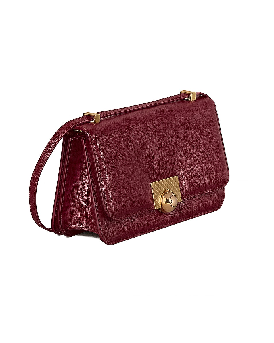 Bottega Veneta Leather Classic Bag in Bordeaux & Gold | FWRD