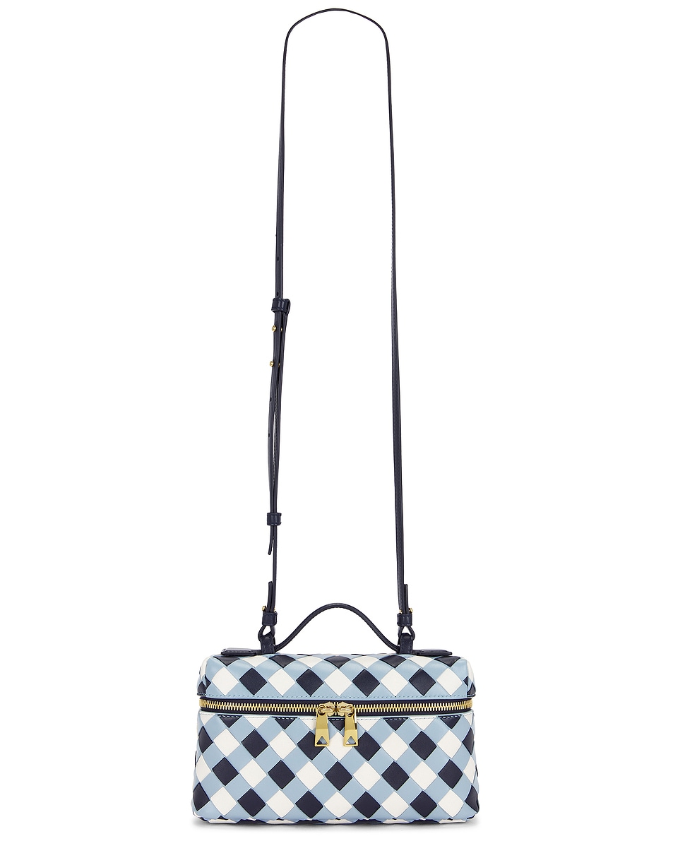 Image 1 of Bottega Veneta Bang Bang Vanity Bag in Abyss, Ice White, & Muse Brass
