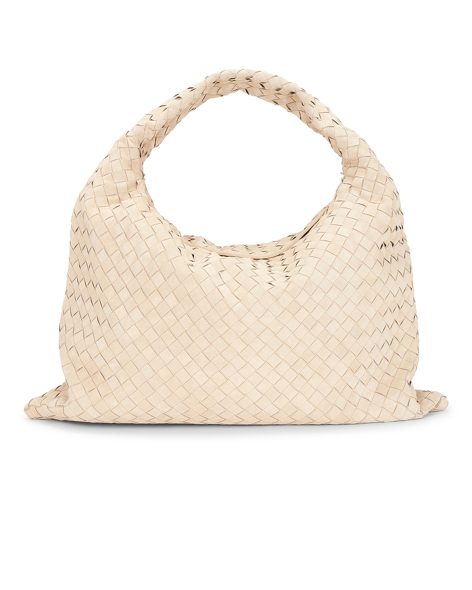 Image 1 of Bottega Veneta Large Hop Bag in Ecru & Muse Brass