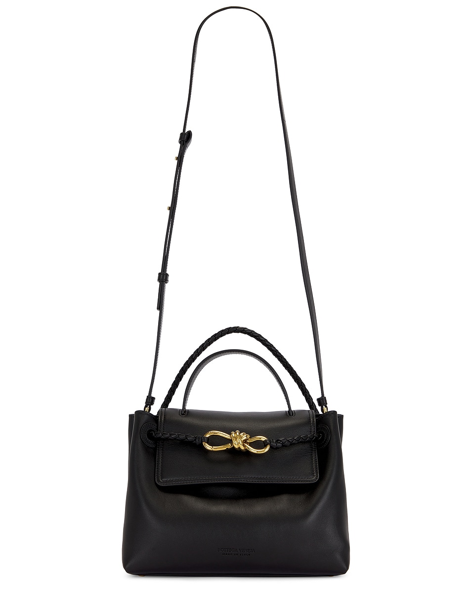 Image 1 of Bottega Veneta Small Ciao Ciao Bag in Black & Muse Brass