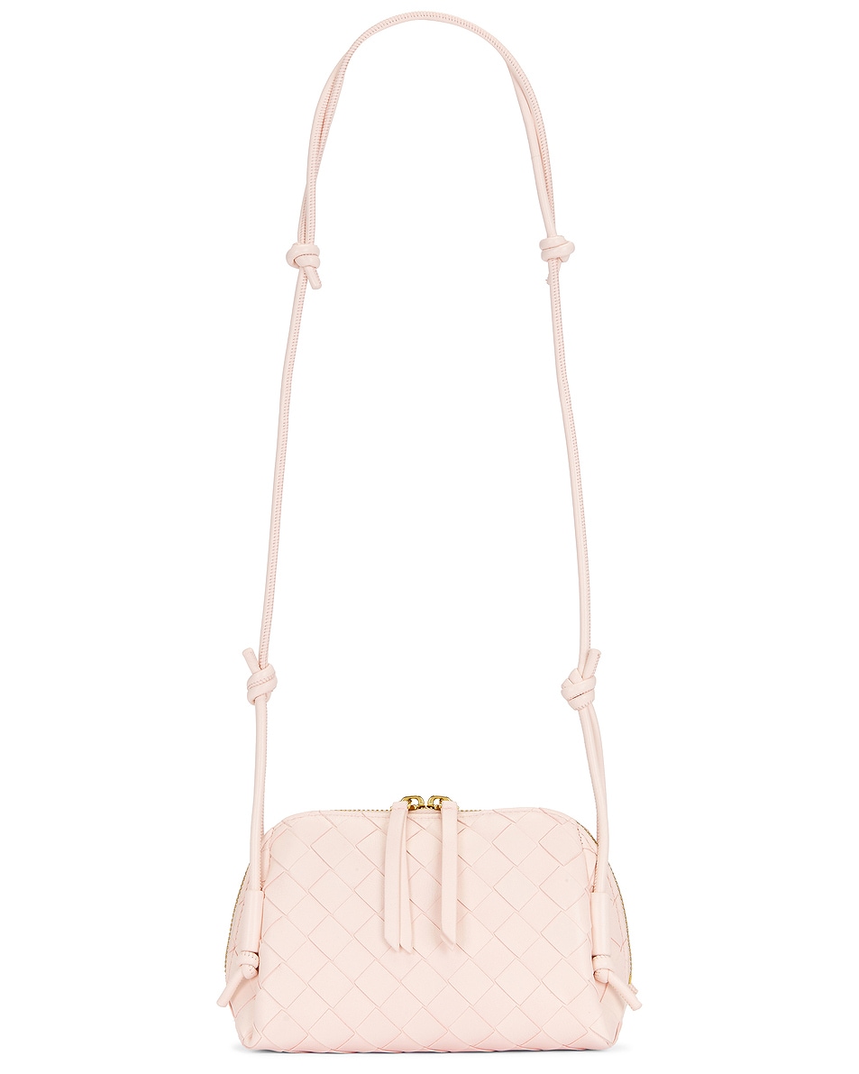 Image 1 of Bottega Veneta Concert Pouch in Seashell & Gold
