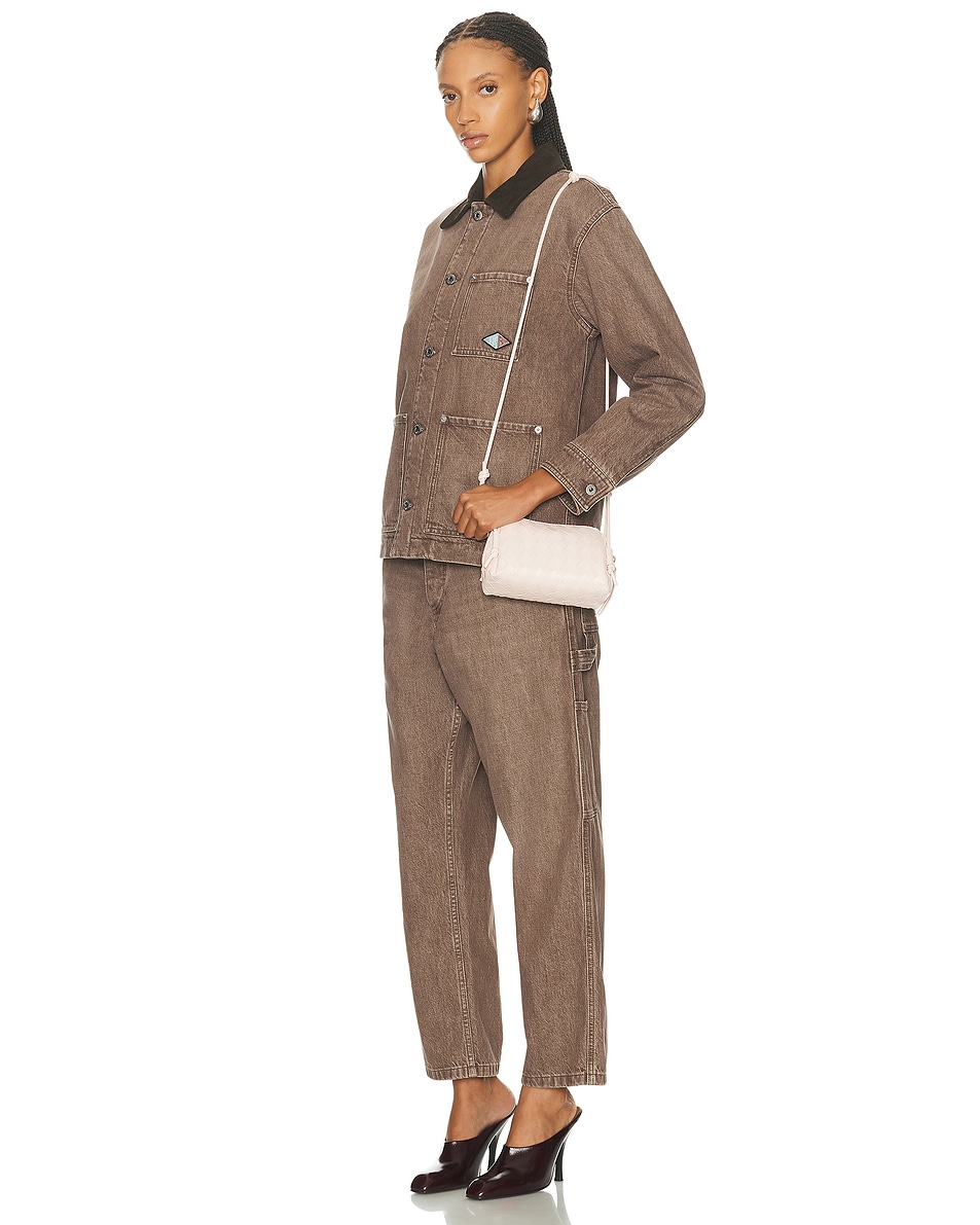 Image 2 of Bottega Veneta Concert Pouch in Seashell & Gold