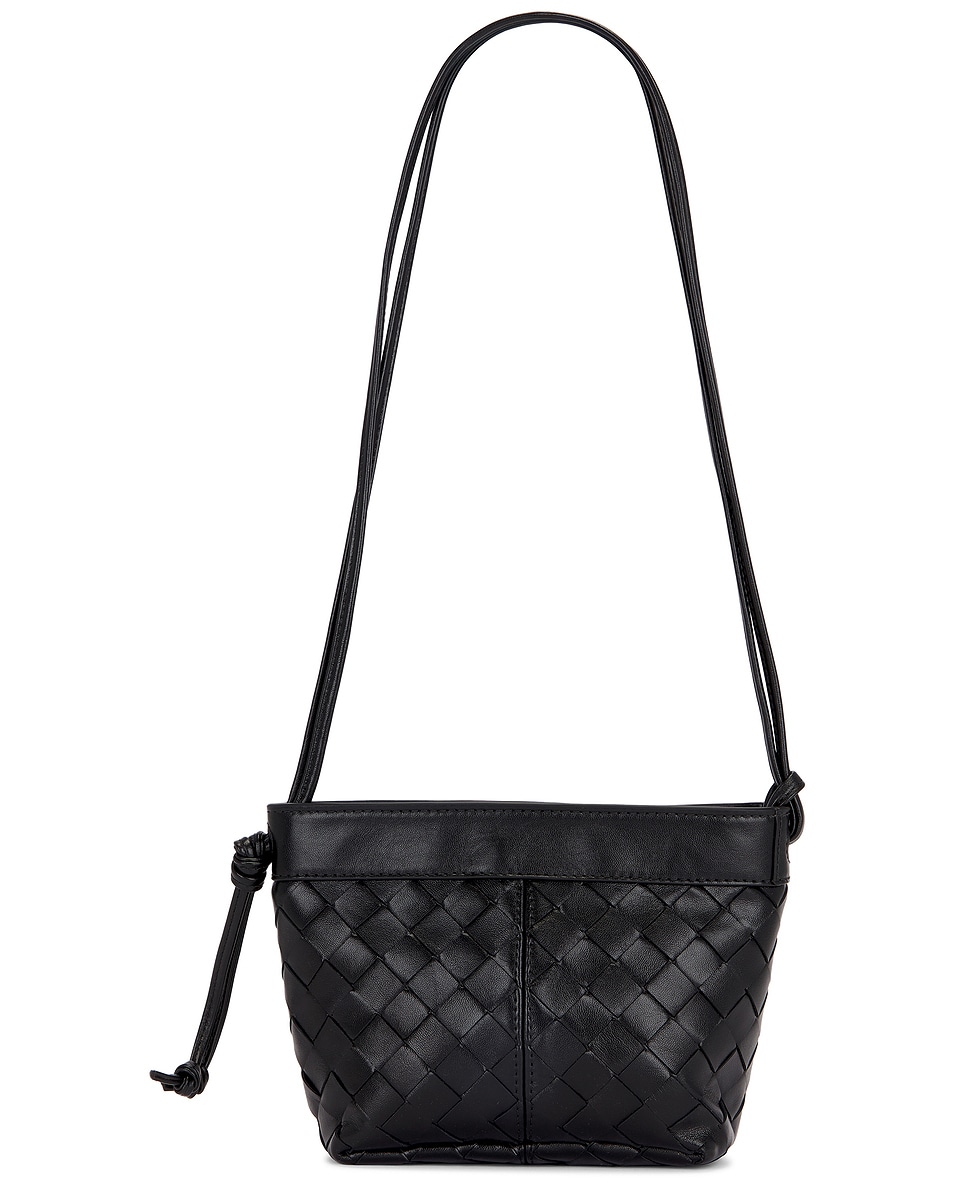 Image 1 of Bottega Veneta Flip Flap Pouch in Black & Gold