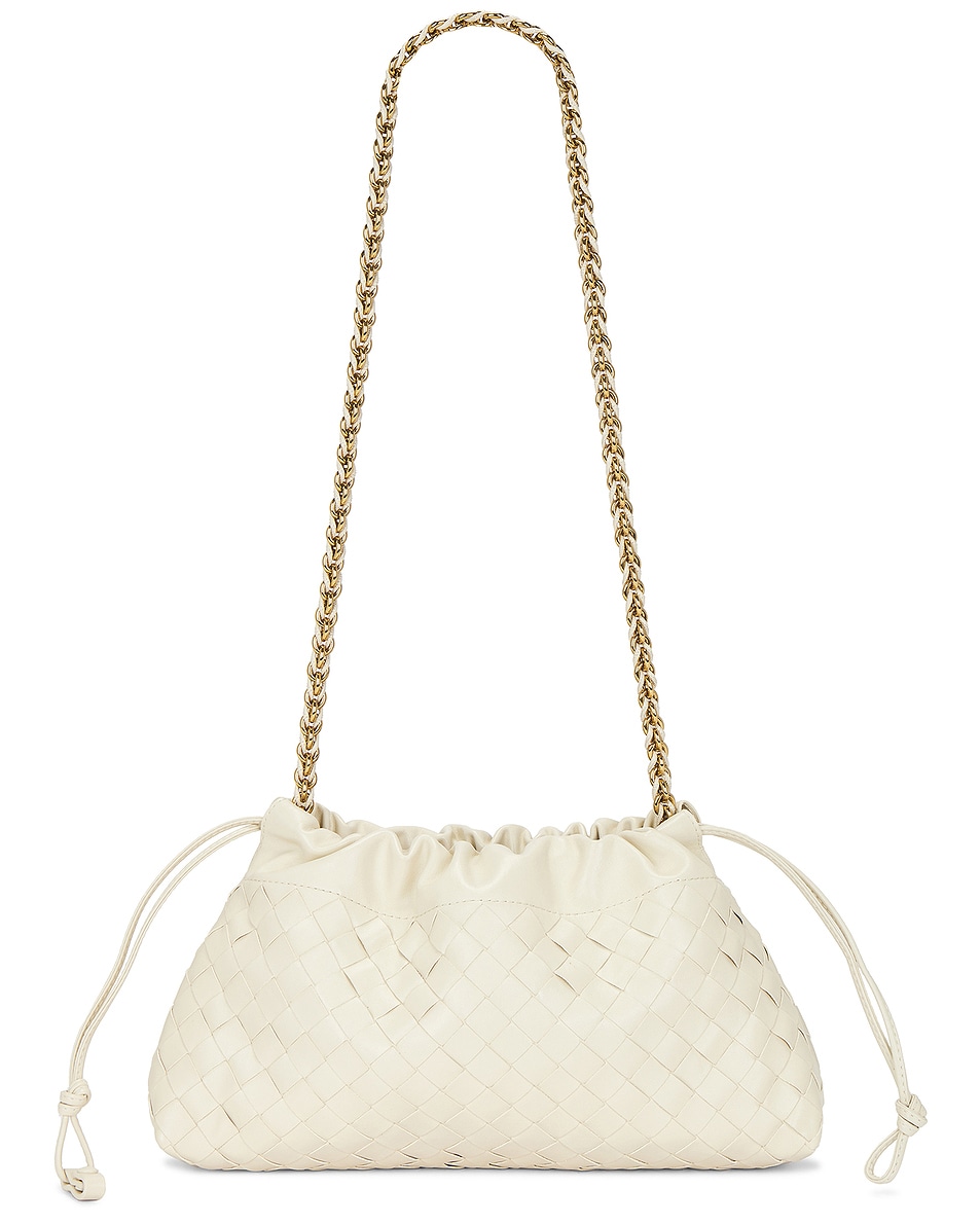 Image 1 of Bottega Veneta Soiree Dustbag in Sea Salt & Muse Brass