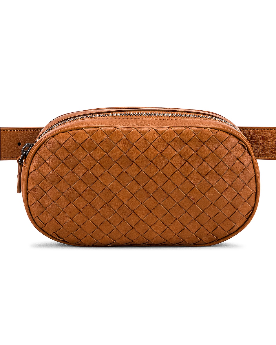 Image 1 of Bottega Veneta Woven Belt Bag in Wood