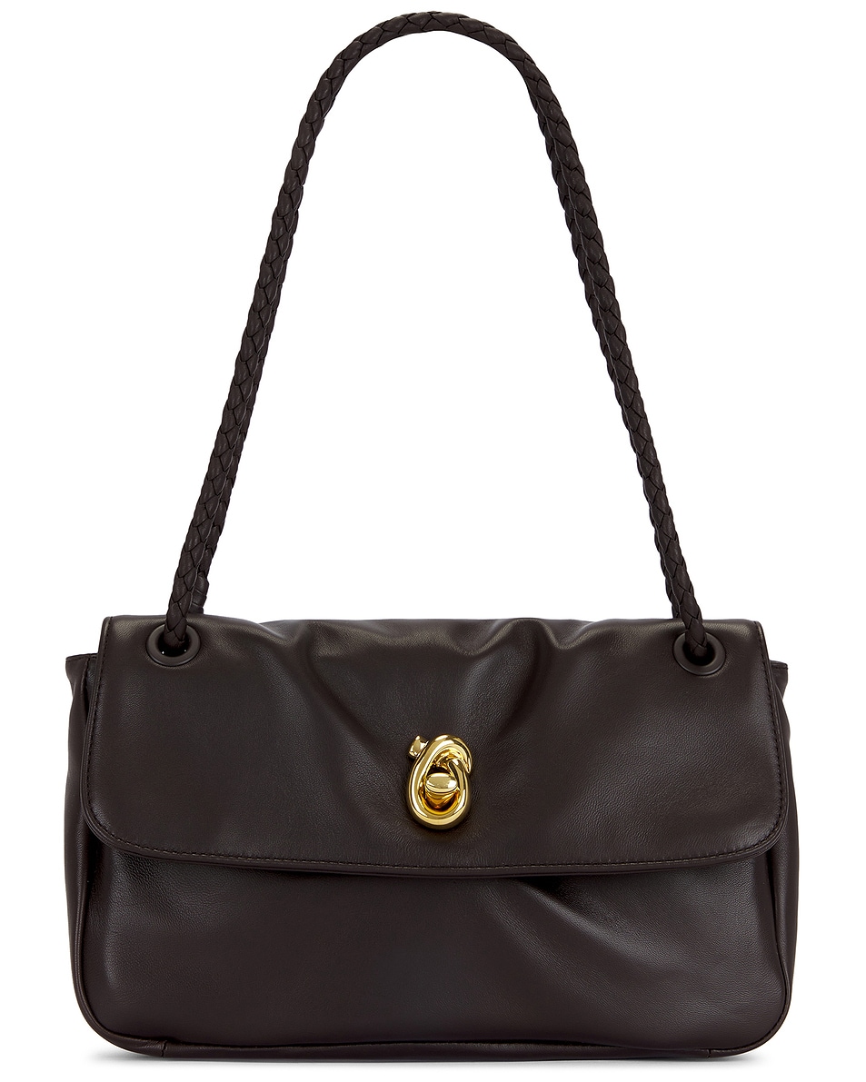 Image 1 of Bottega Veneta Soft Crossbody Bag in Fondant & Muse Brass