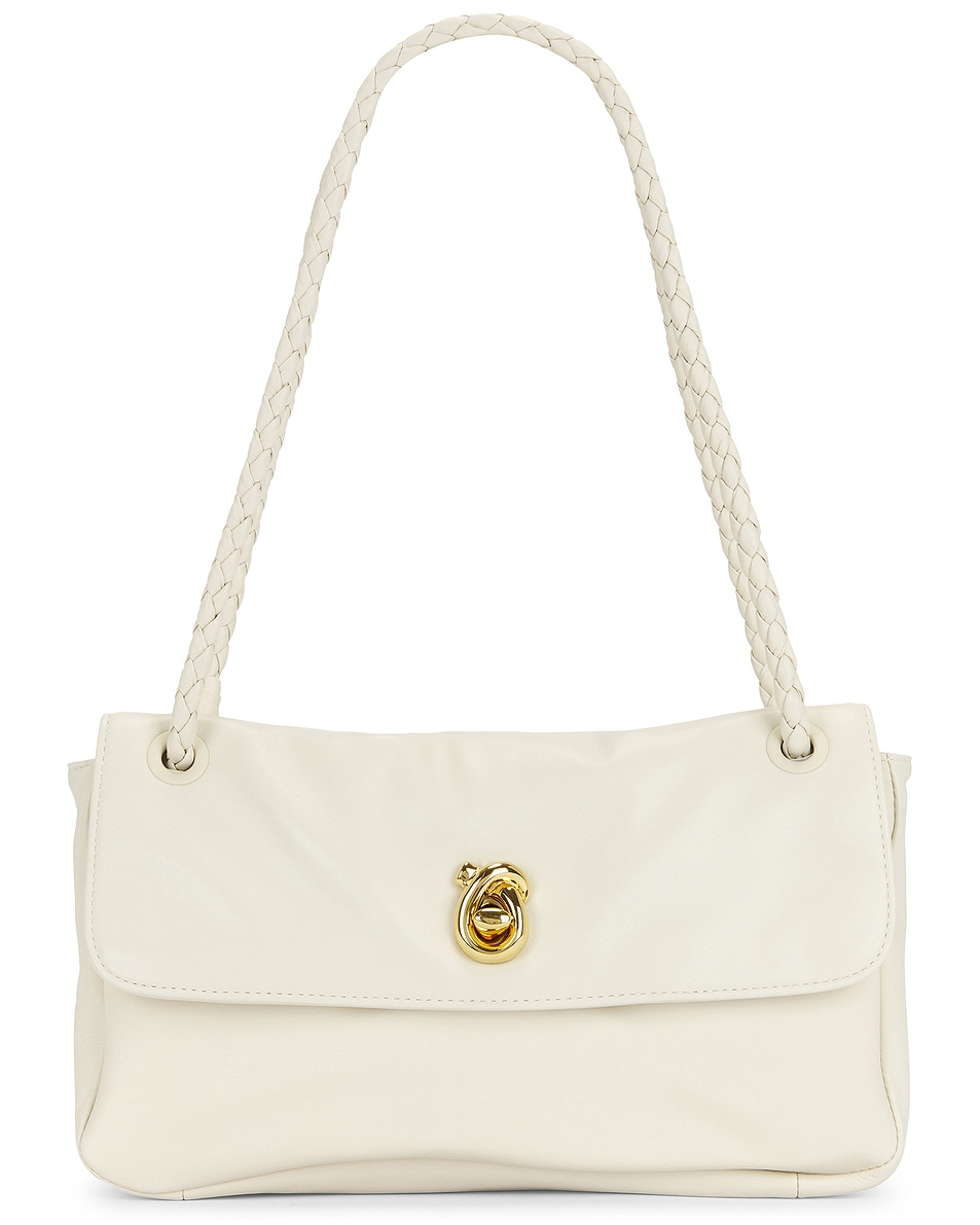Image 1 of Bottega Veneta Soft Crossbody Bag in Sea Salt & Muse Brass