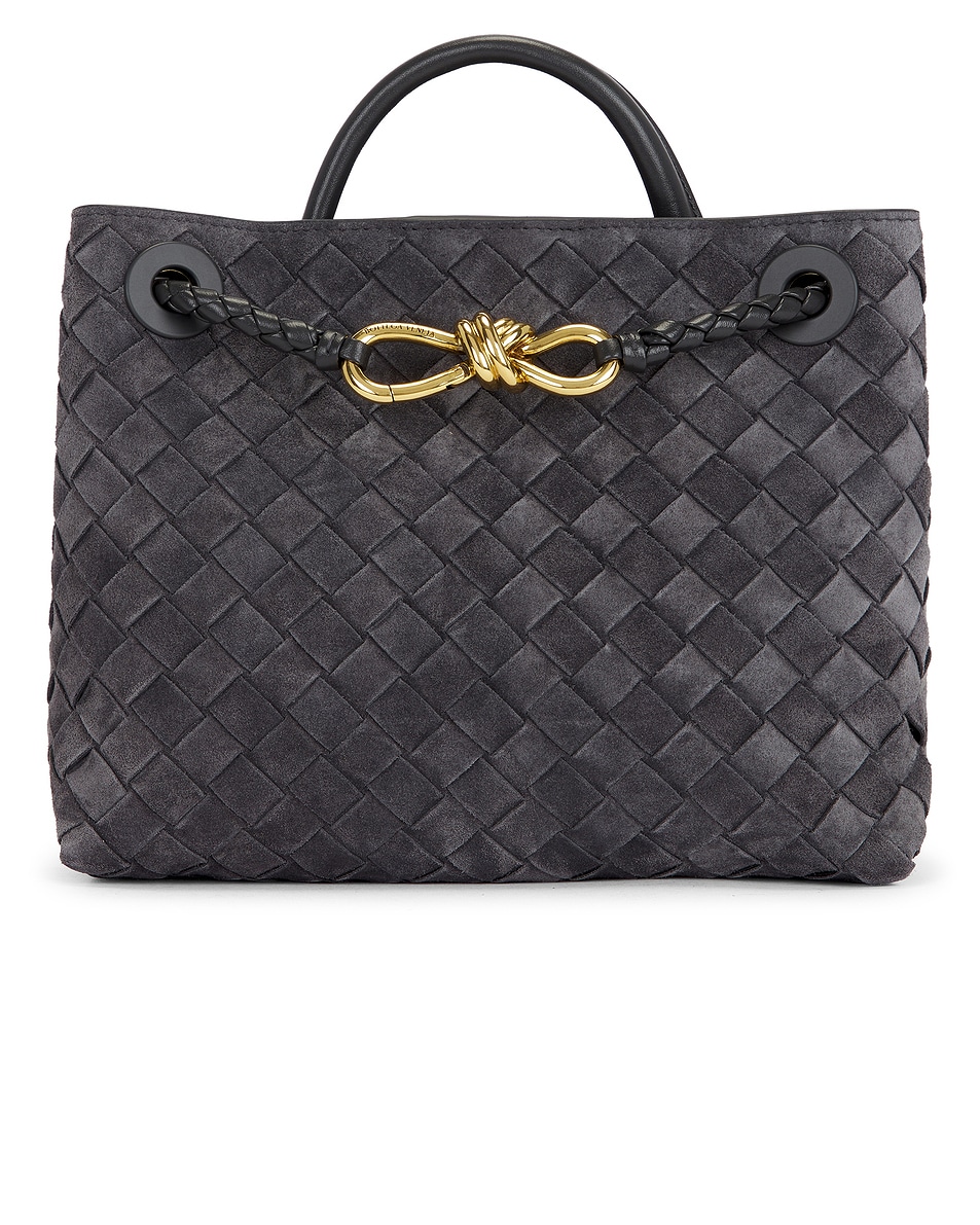 Image 1 of Bottega Veneta Small Andiamo Bag in Graphite & Muse Brass