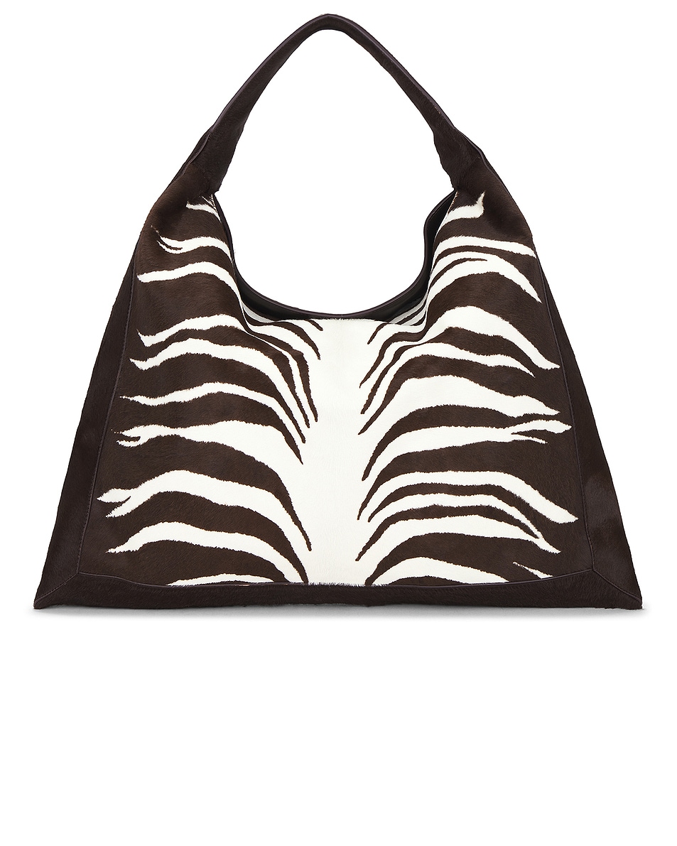 Image 1 of Bottega Veneta Large Hop Pony Skin Bag in Pony Okapi, Bean, & Muse Brass