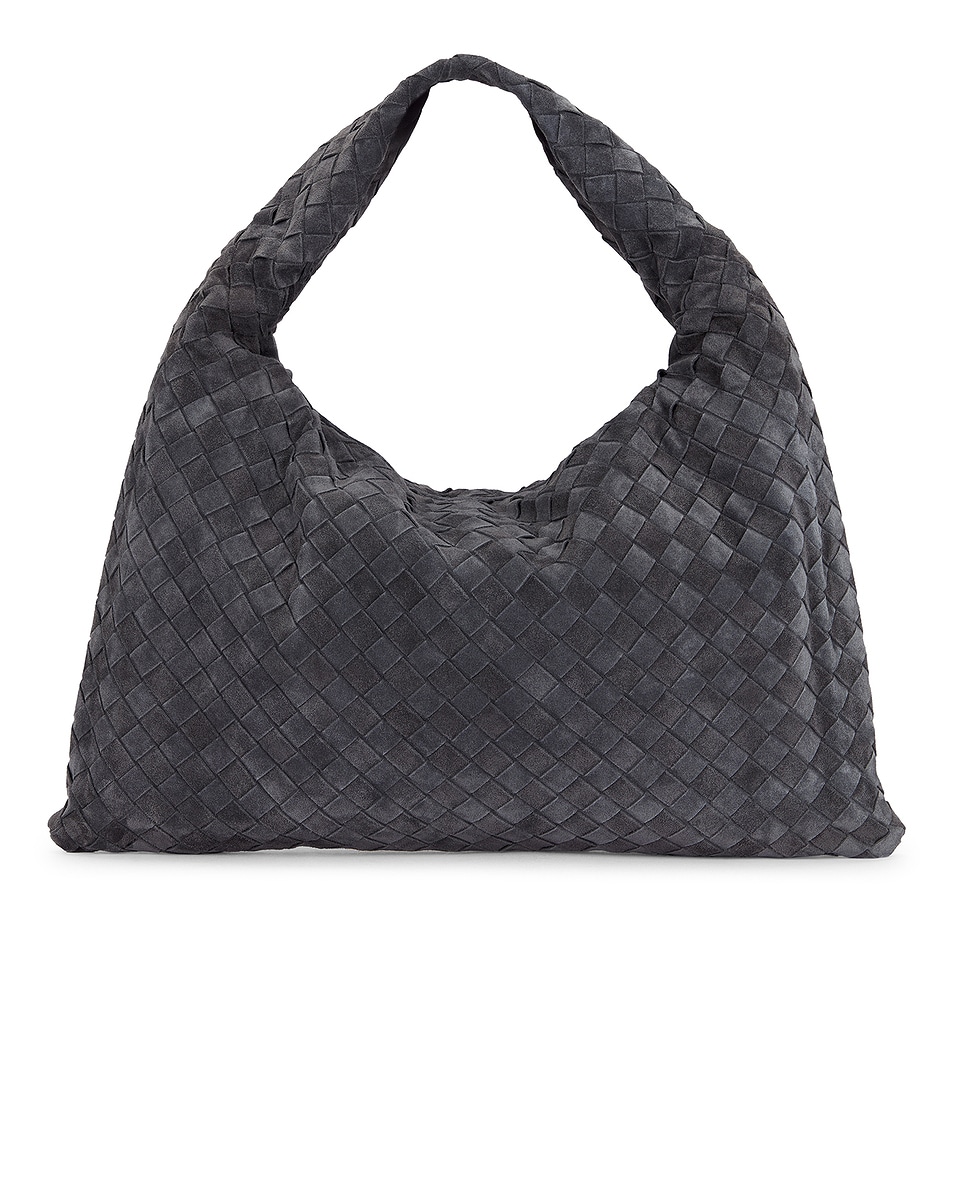 Image 1 of Bottega Veneta Small Hop Bag in Graphite & Muse Brass