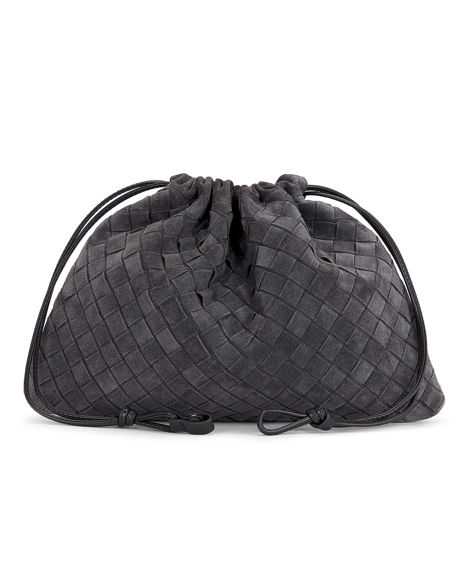 Image 1 of Bottega Veneta Intrecciato Dustbag in Graphite & Gold