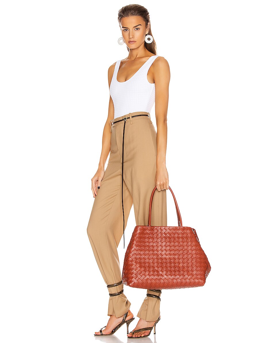BOTTEGA VENETA LEATHER WOVEN TOTE,BOTT-WY265