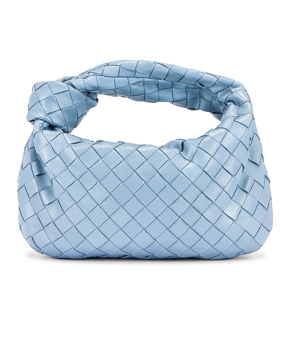 Image 1 of Bottega Veneta Woven Shoulder Bag in Ice & Silver