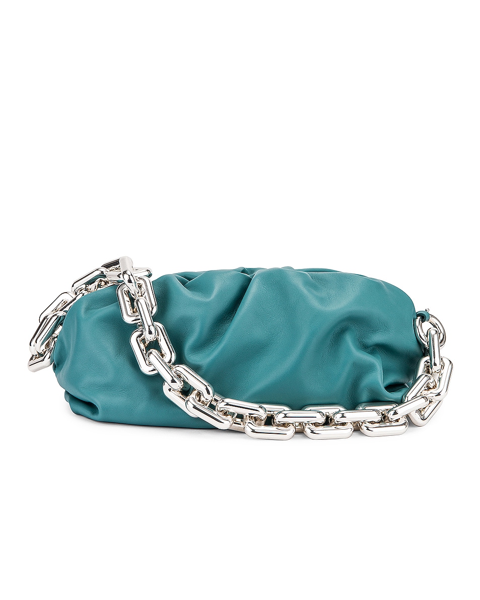 Image 1 of Bottega Veneta The Chain Pouch Bag in Linoleum & Silver