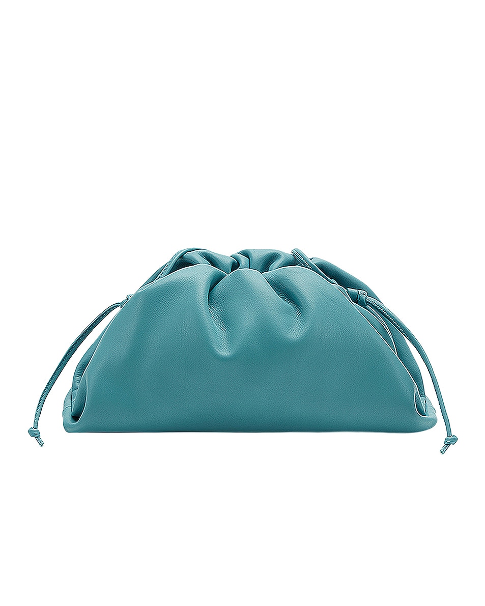 Image 1 of Bottega Veneta The Mini Pouch Crossbody Bag in Linoleum & Silver