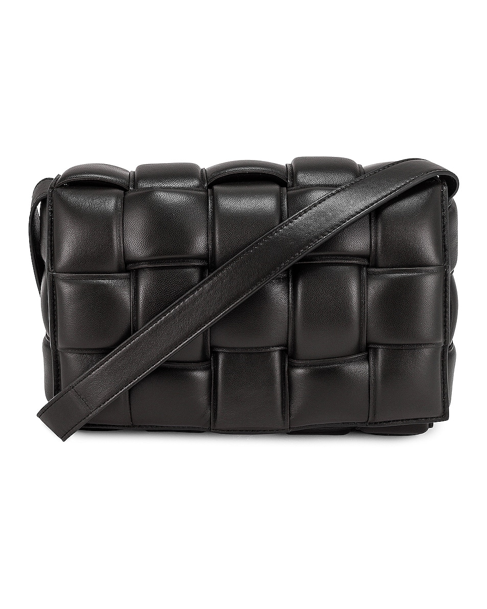 Image 1 of Bottega Veneta Padded Cassette Crossbody Bag in Black & Silver