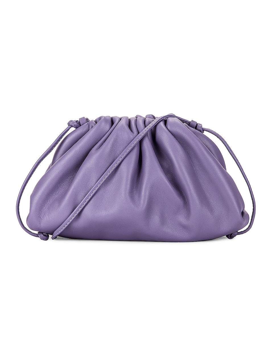 Image 1 of Bottega Veneta The Mini Pouch Crossbody Bag in Lavender & Silver