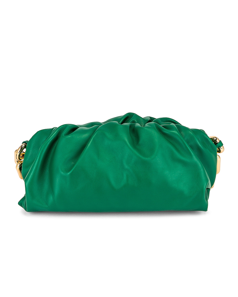 Bottega Veneta The Chain Pouch Bag in Racing Green & Gold | FWRD