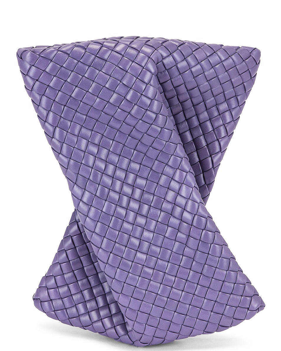 Image 1 of Bottega Veneta The Crisscross Clutch in Lavender & Silver