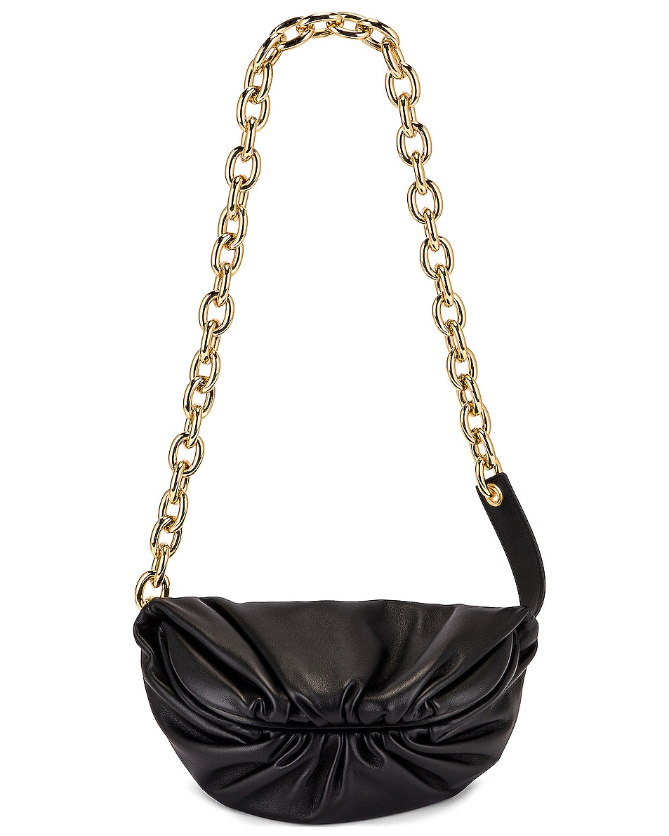 Image 1 of Bottega Veneta Mini The Pouch Belt Bag in Black & Gold