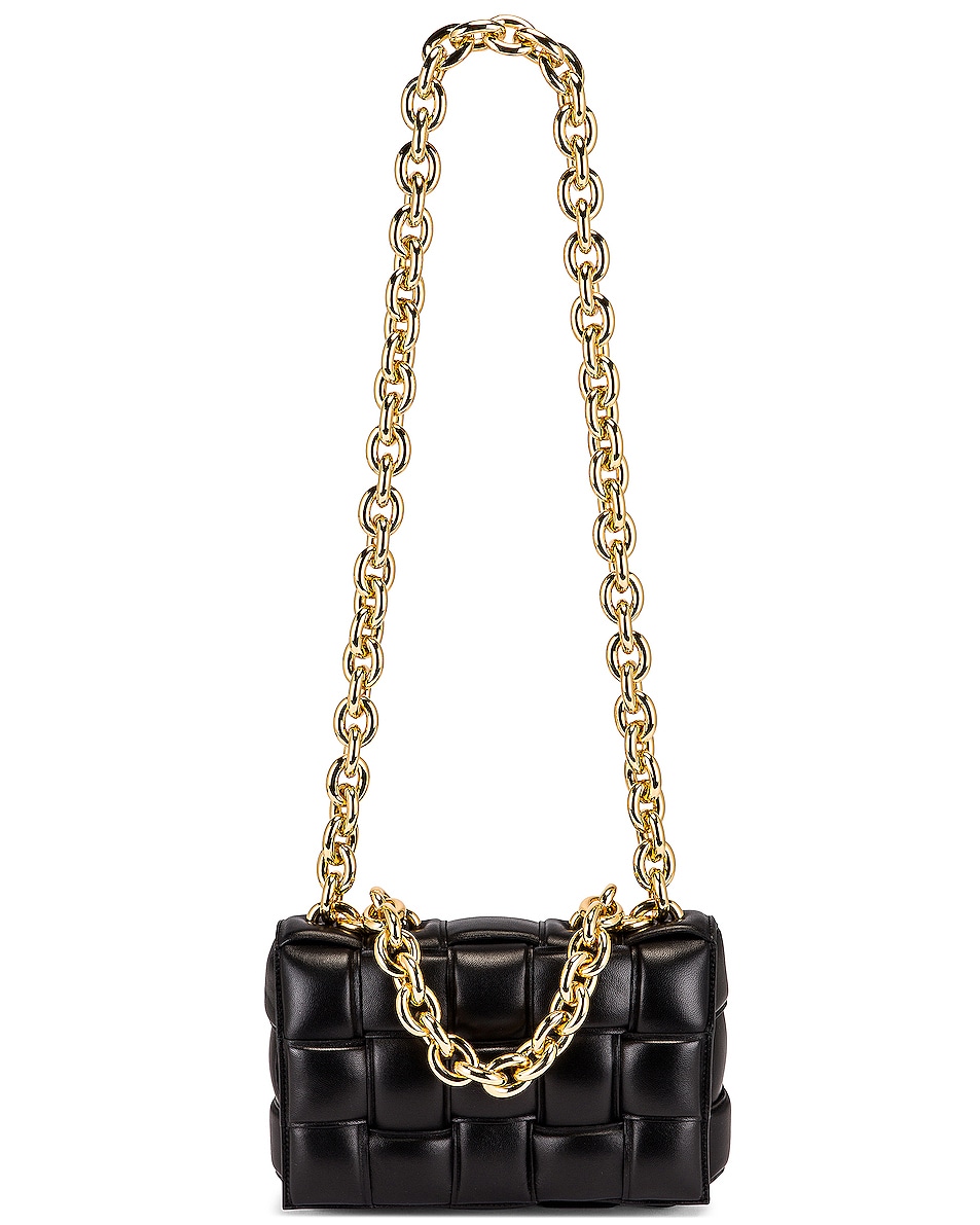 Image 1 of Bottega Veneta Chain Cassette Bag in Black & Gold