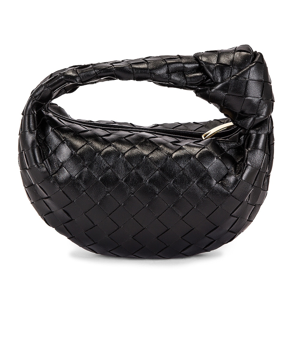 Bottega Mini Jodie Bag in Black & Gold FWRD
