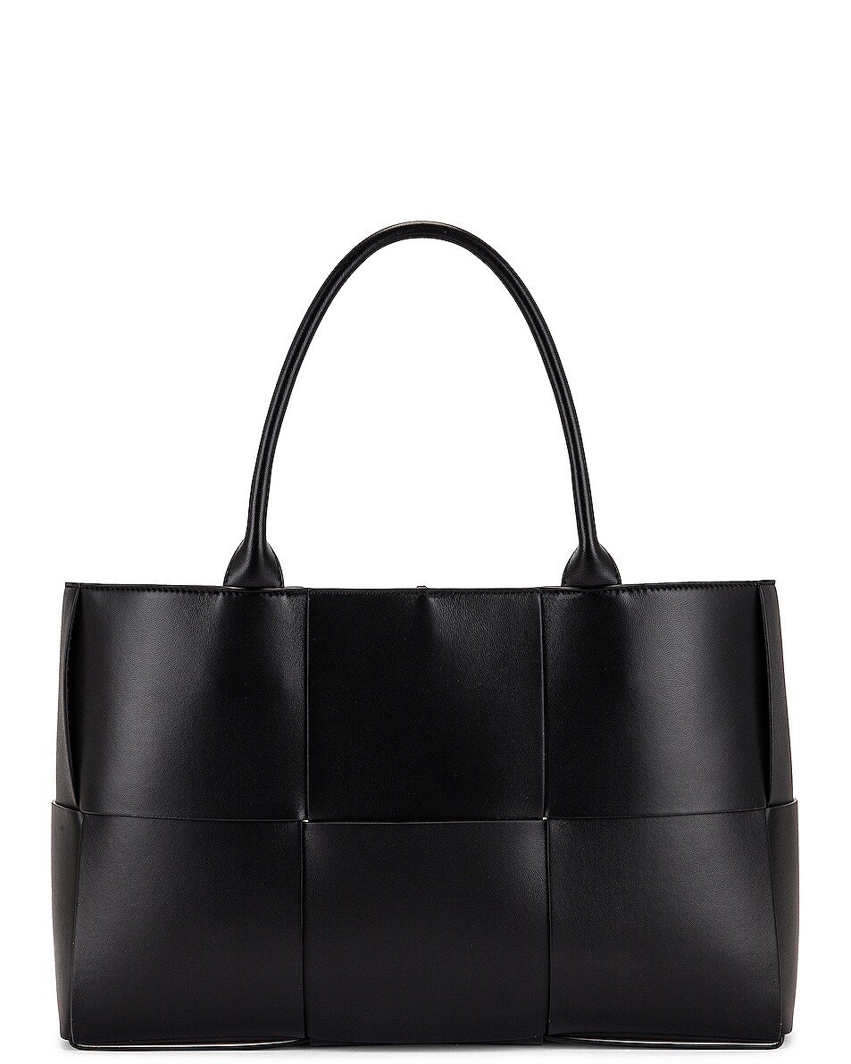 Image 1 of Bottega Veneta Medium Arco Tote Bag in Black & Silver