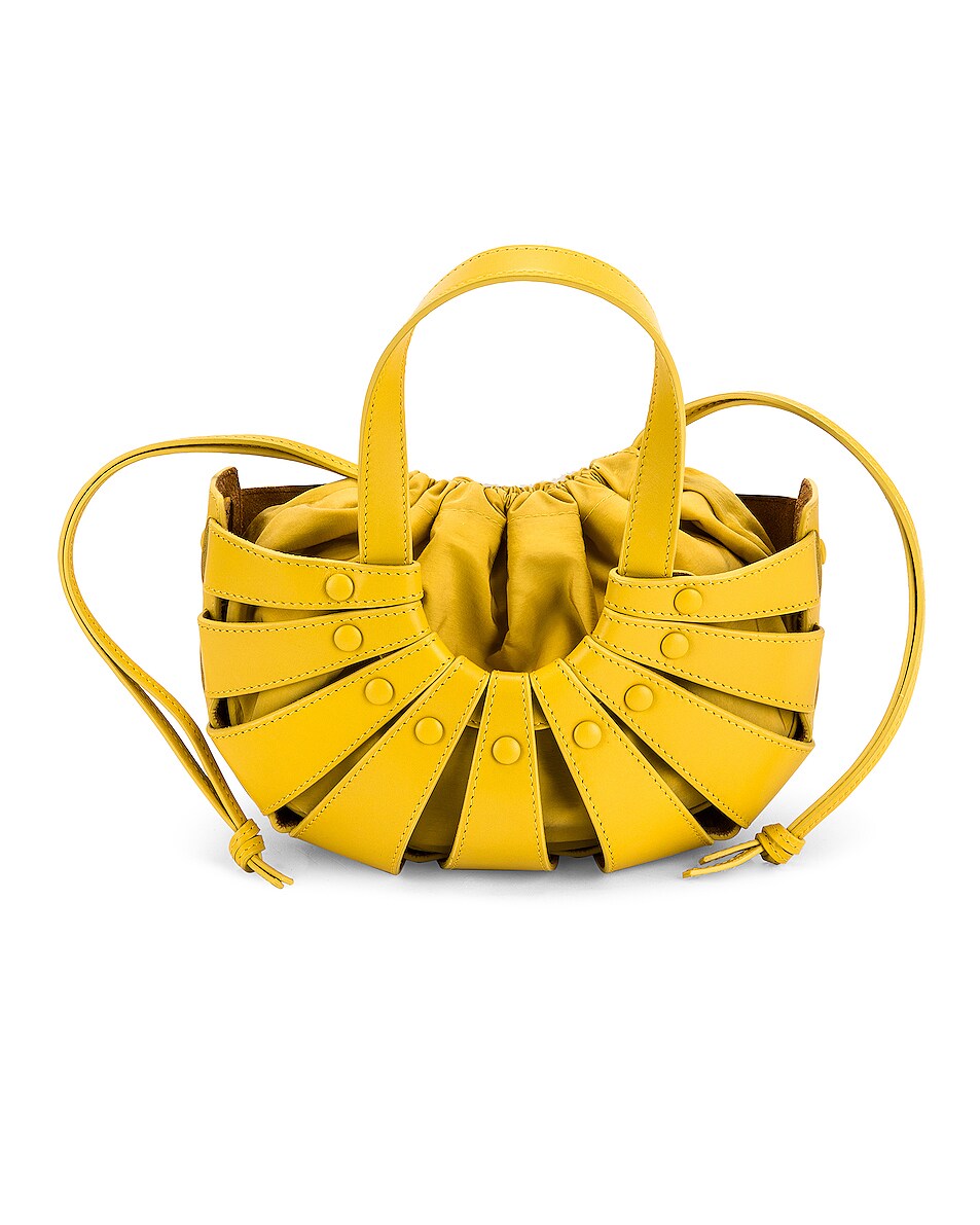 Image 1 of Bottega Veneta The Shell Small Bag in Buttercup & Corn Gold