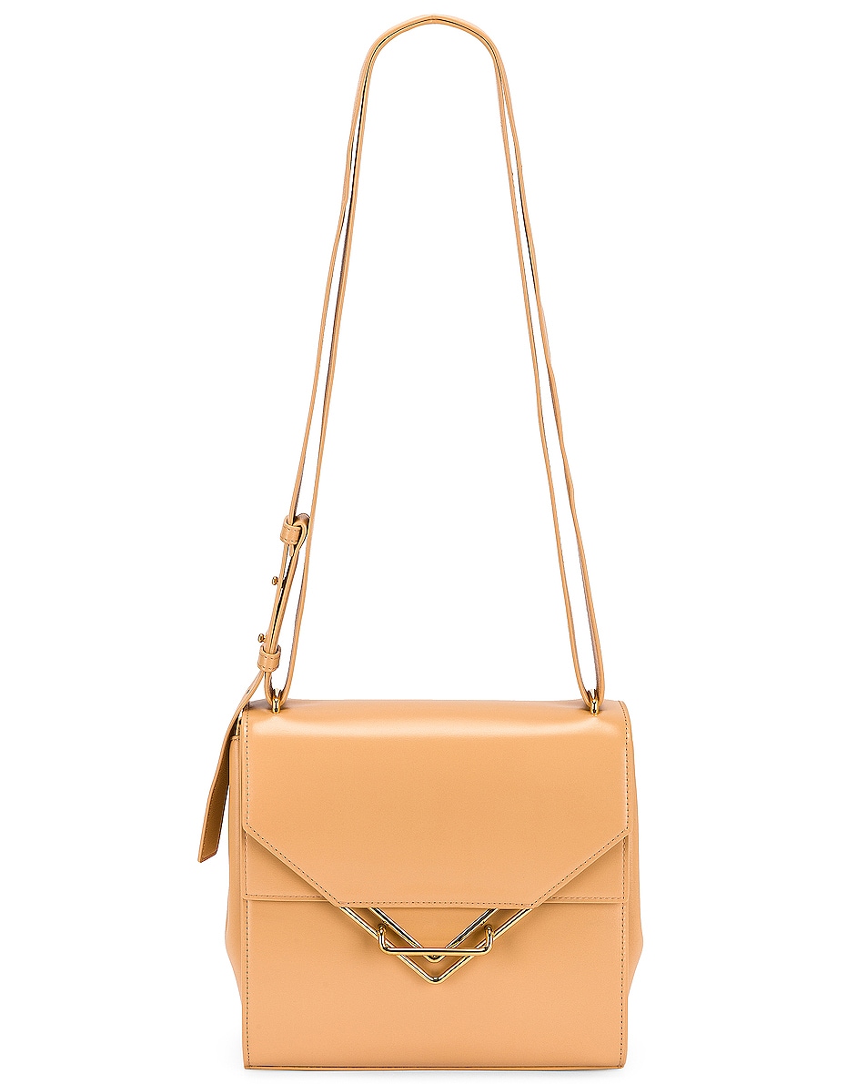 Image 1 of Bottega Veneta The Clip Bag in Almond & Gold