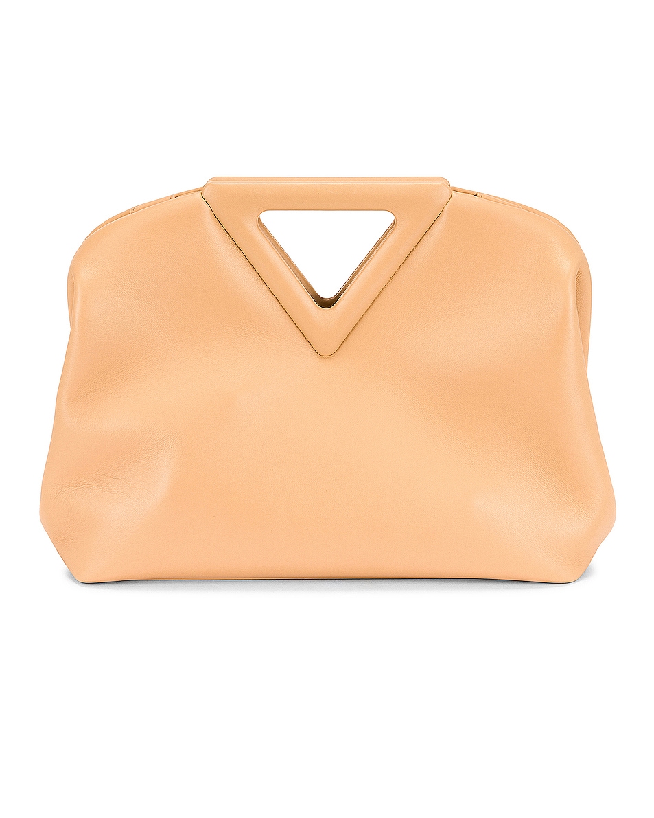 Image 1 of Bottega Veneta Point Top Handle Bag in Almond & Gold