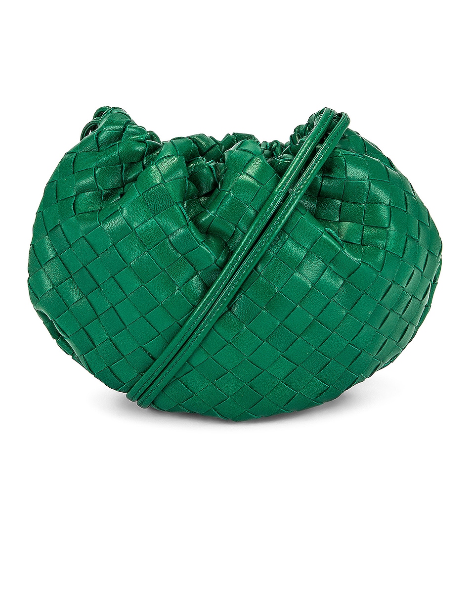 Image 1 of Bottega Veneta The Bulb Mini Bag in Racing Green & Gold