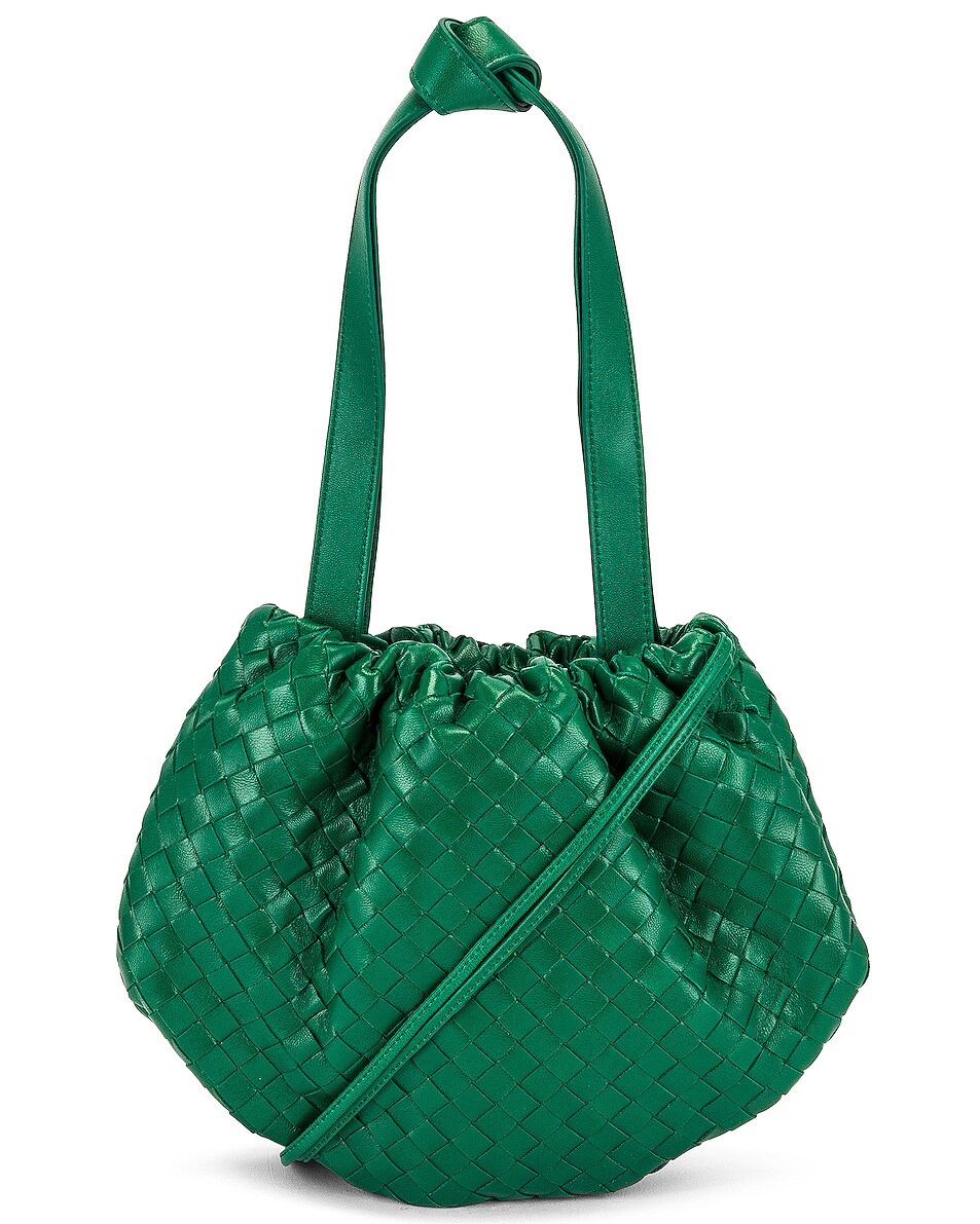 Image 1 of Bottega Veneta The Bulb Bag in Racing Green & Gold