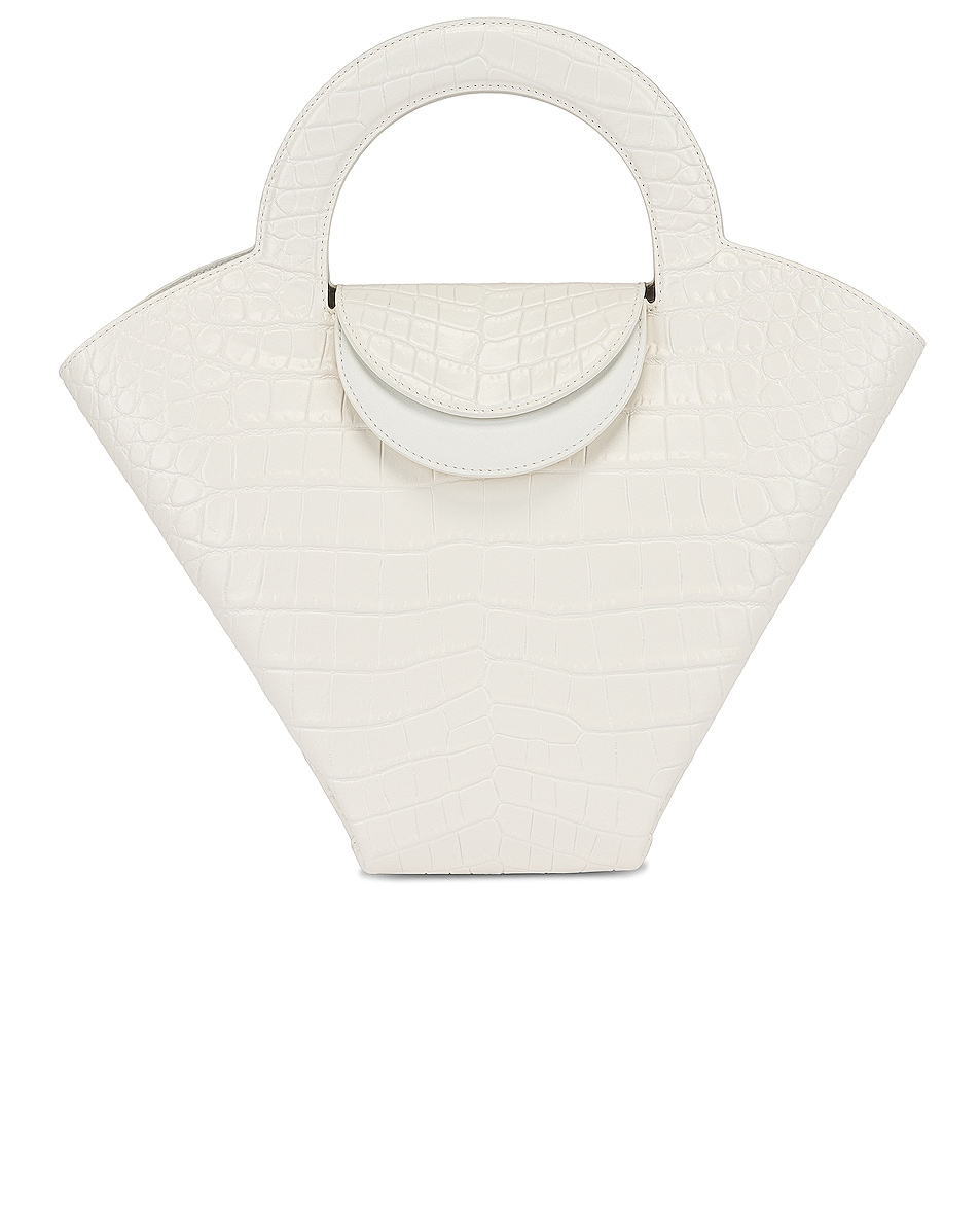 Image 1 of Bottega Veneta Skypper Tote in White & Gold