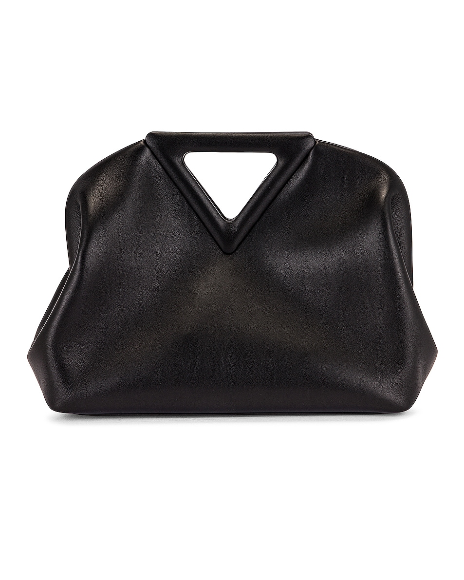 Image 1 of Bottega Veneta Point Top Handle Bag in Black & Silver